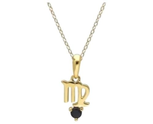 تعليقة ذهب عيار ١٨ برج العذراء مع حجر زركون طبيعي ٢ جرام