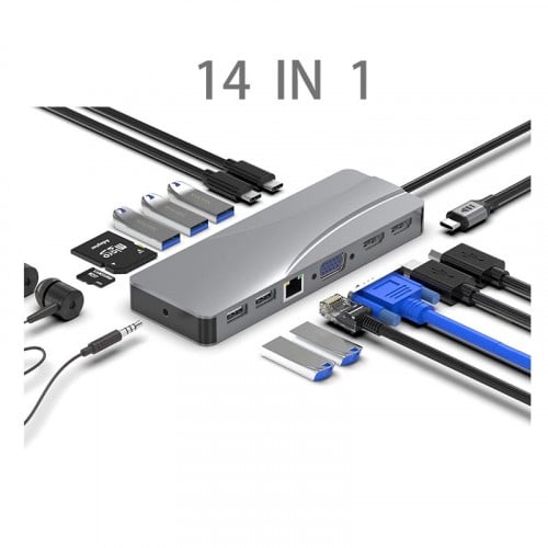 14 في 1 قاعدة توصيل متعددة الوظايف تايب سي