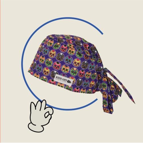 purple skulls Ponytail Cap