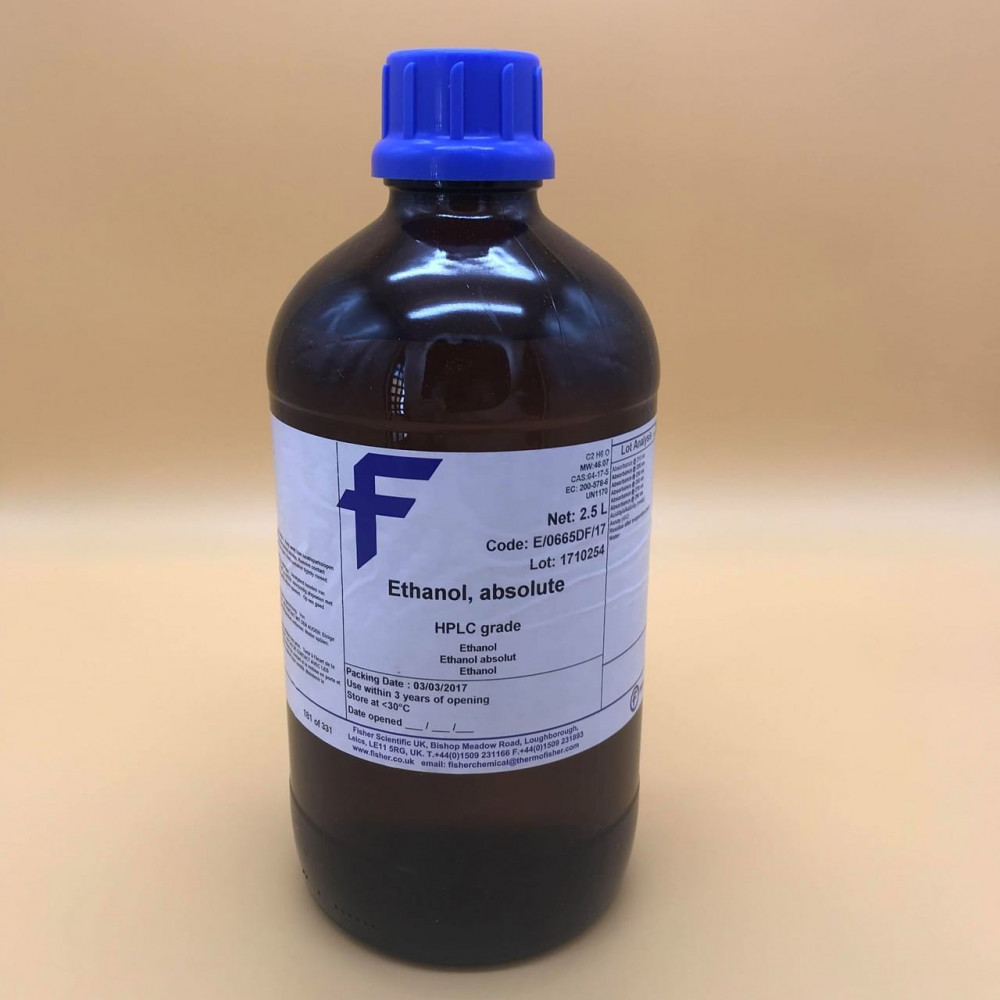 Ethanol, for HPLC, absolute, duty free 2.5LT  99.8 %- E/0665DF/17