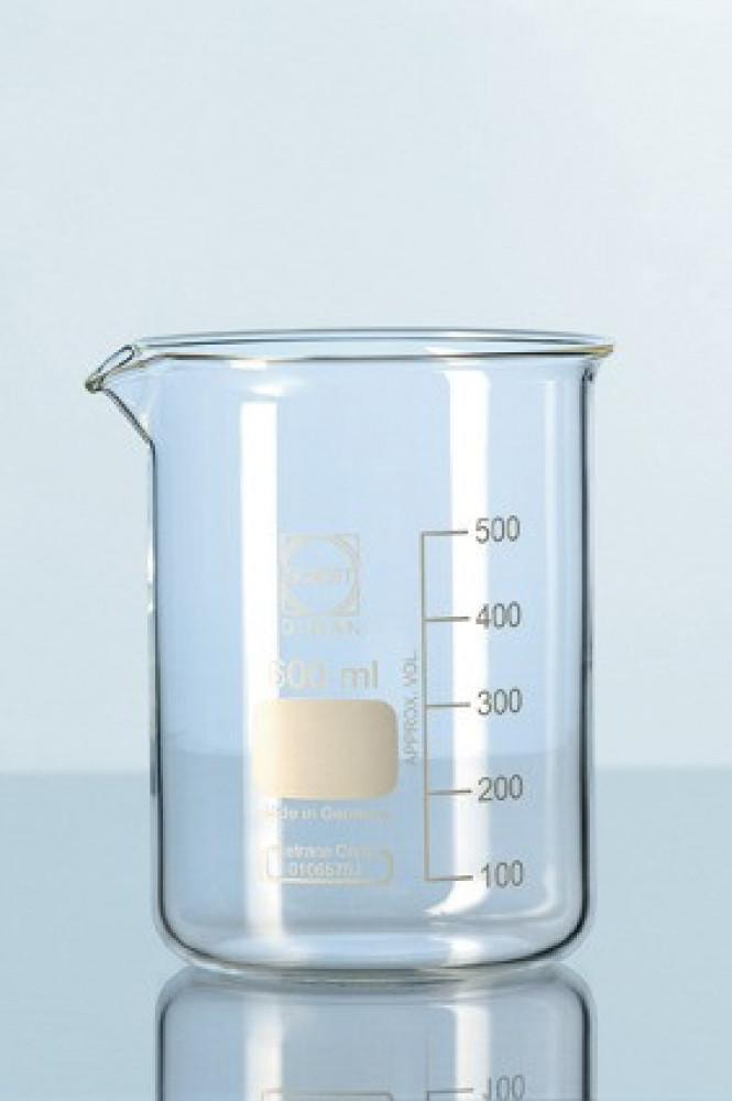 DURAN® Beaker, low form with graduation and spout, 400 ml EACH - 211064103