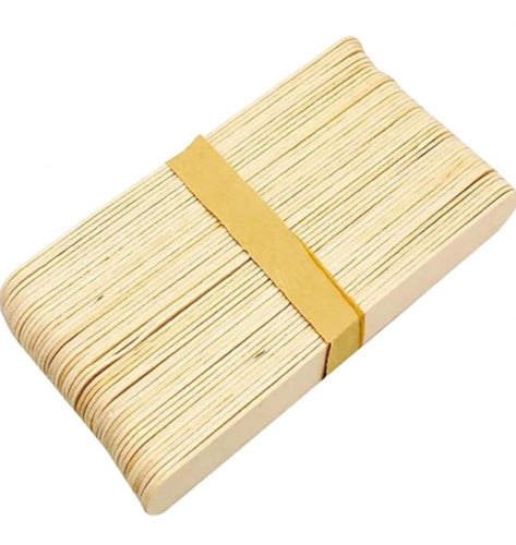 أعواد خشب لفرد الشمع تستخدم لمرة واحدة 50 قطعة بيج