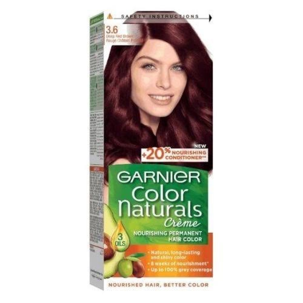 Garnier Color Naturals Nourishing Permanent Hair Dye with Conditioner  Dark  Red Brown - متجر قدي gaudy shop