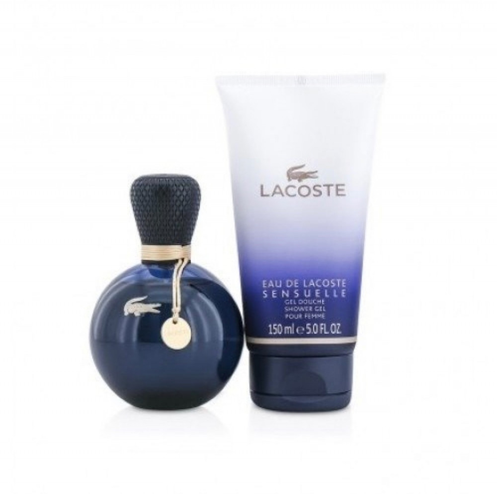 Lacoste Sensual Mauve Eau Parfum set (perfume 90ml + shower gel 150ml) - متجر قدي shop