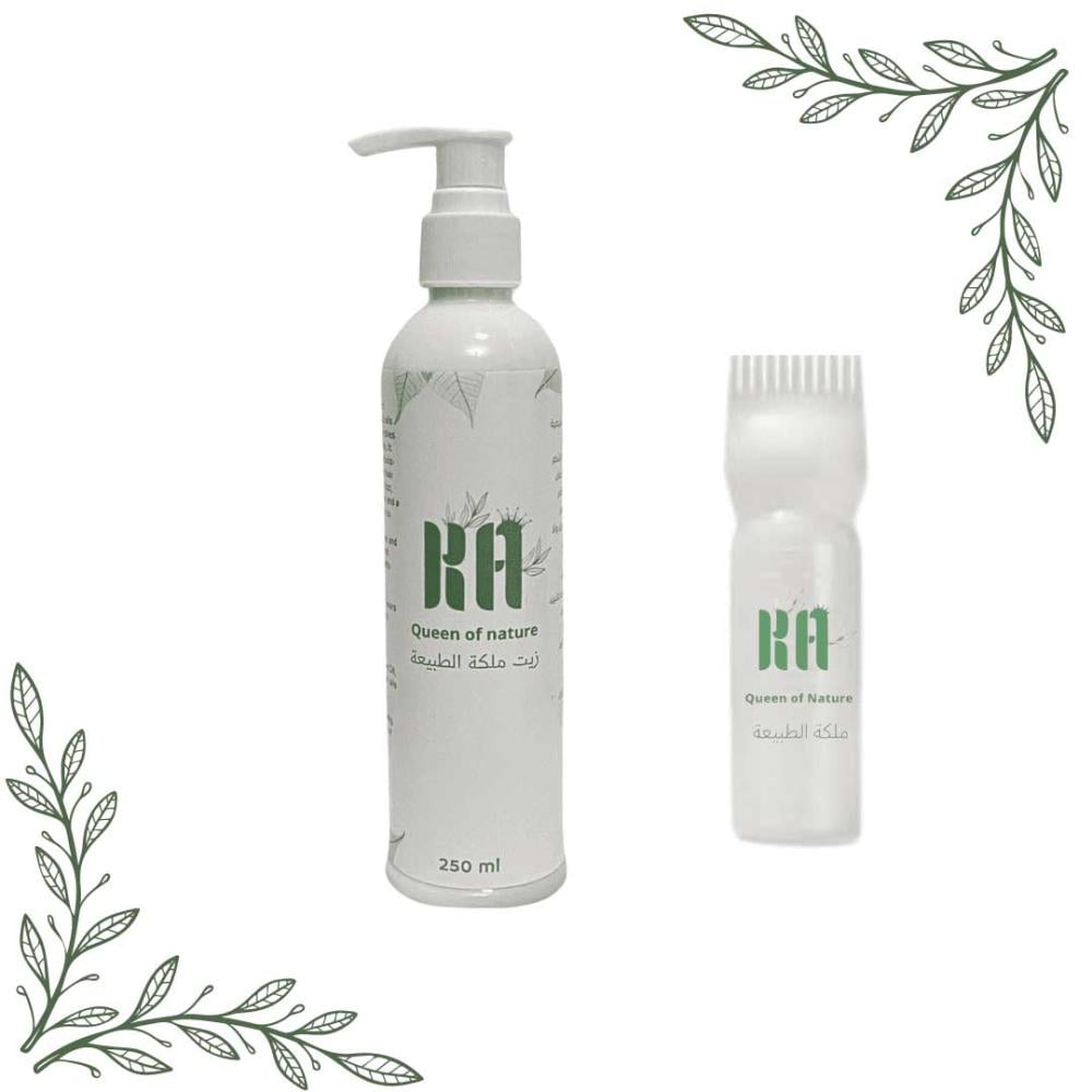 عبوة زيت ملكة الطبيعة + مشط توزيع الزيت