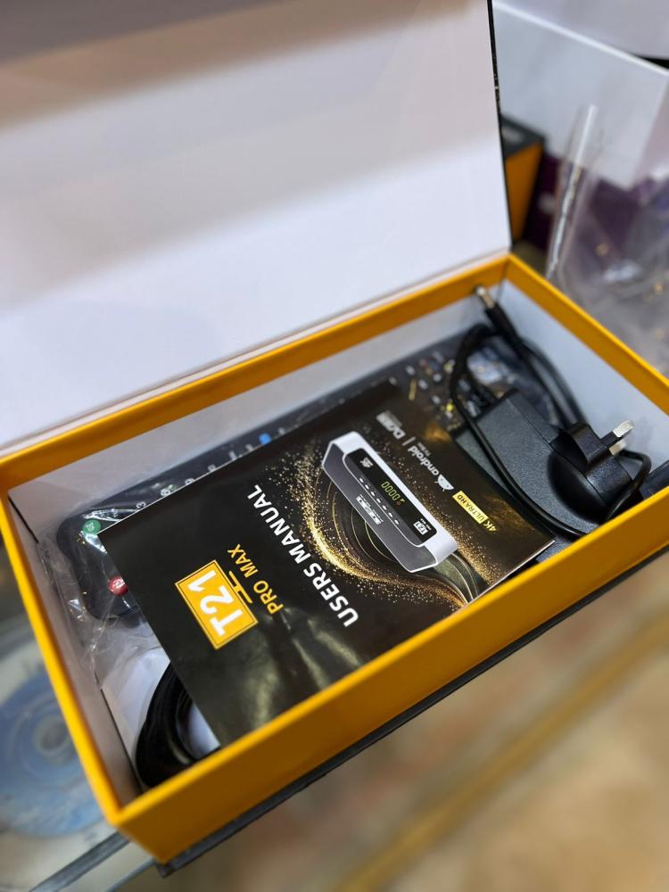 رسيفر  T21 PRO MAX ( مستعمل ) نظيف بكرتونه وكامل اغراضه