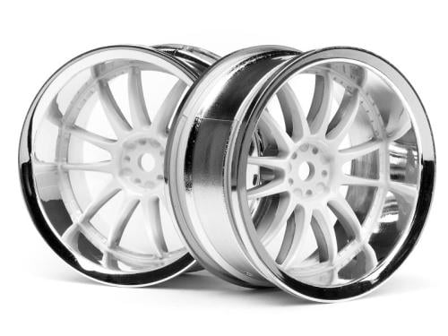 #3284 - WORK XSA 02C WHEEL 26mm CHROME/WHITE (6mm OFFSET)