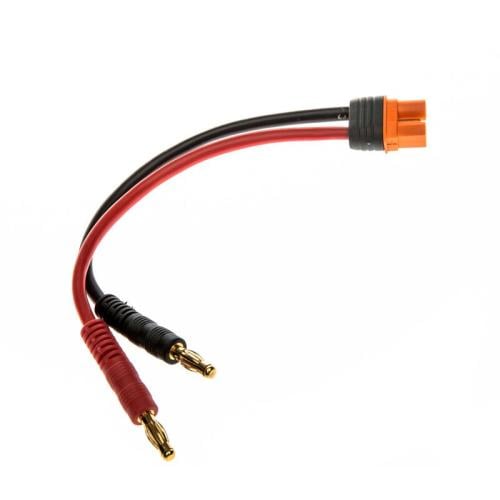 SPMXCA315 Spektrum Accessories Adapter: IC3 Battery / 4mm Male Bullets with 6" Wires, 13 AWG