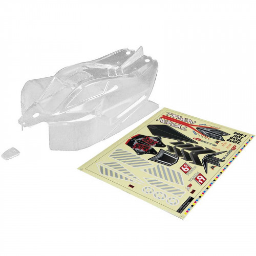 ARAC3321 Clear Body, 1/8 with Decals: TYPHON 6S BLX