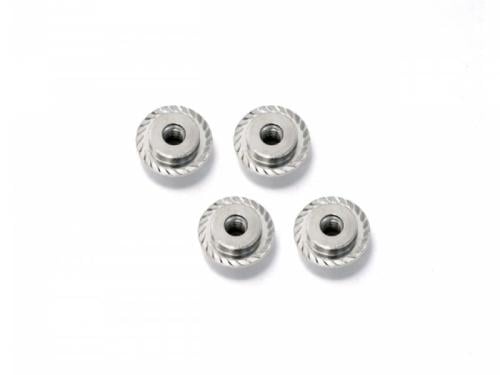 #Z671 - FLANGED LOCK NUT M5x8mm (SILVER/4pcs)