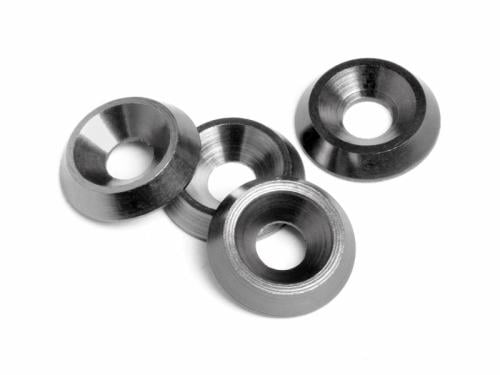 #88008 - CONE WASHER 3x9x2mm (GUNMETAL/4pcs)