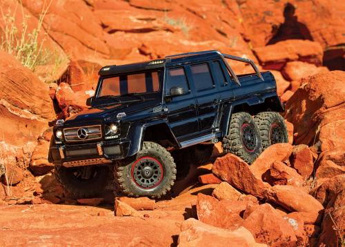 Traxxas TRX-6 1/10 6x6 Trail Crawler w/Mercedes-Benz G 63 AMG Clipless Body (BLACK) w/TQi 2.4GHz Radio