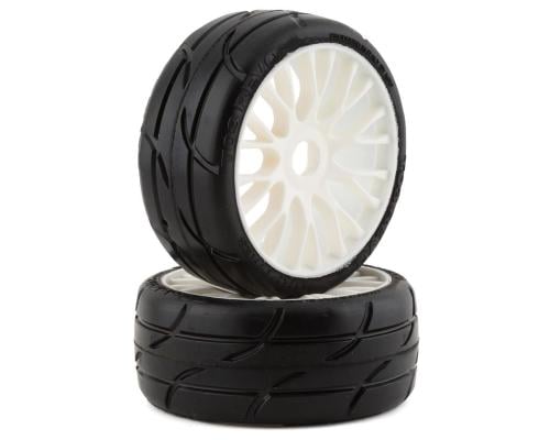 GTJ03-XM4 1:8 GT - T03 REVO - XM4 SoftMedium - Mounted on New 20 Spoked RIGID White Wheel - 1 Pair