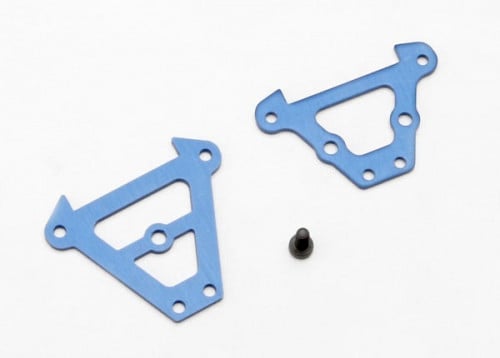 Traxxas 7023 Blue-Anodized Aluminum Bulkhead Tie Bars, Front and Rear
