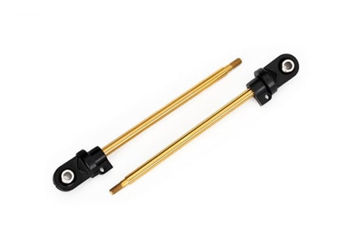 Traxxas 7763T TiN-Coated GTX Shock Shafts, Assembled with Rod Ends & Hollow Balls (pair)