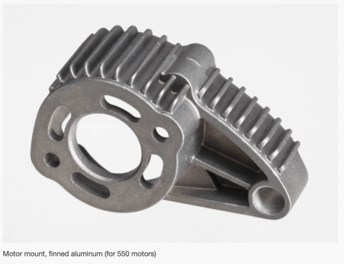 7360 Motor mount, finned aluminum (for 550 motors)