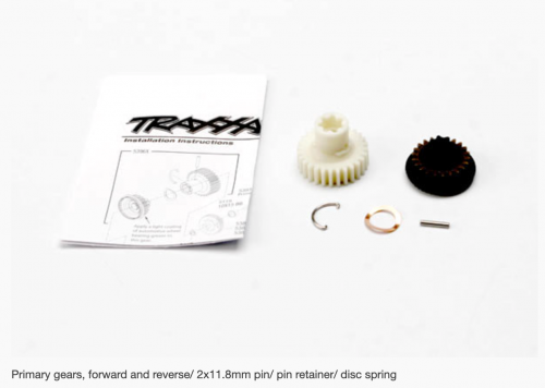 Primary gears, forward and reverse/ 2x11.8mm pin/ pin retainer/ disc spring 5396x