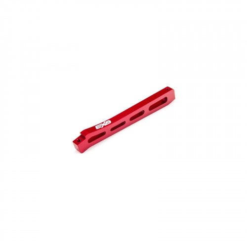 ARA320565 FRONT CENTER ALUMINUM CHASSIS BRACE, 118MM RED: EXB