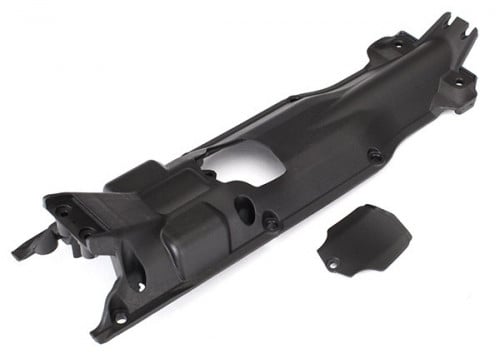 5637 Skidplate, transmission, nylon (black)/ cover