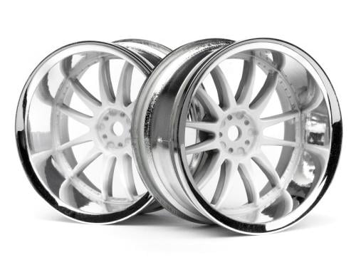 #3285 - WORK XSA 02C WHEEL 26mm CHROME/WHITE (9mm OFFSET)
