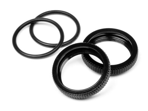 #67528 - Big Bore Shock Spring Adjust Nut (Black/2pcs)