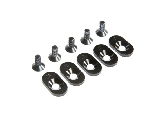 Engine Mount Insert and Screws 20T, Black (5): 5ive-T 2.0 (fits 62T spur)