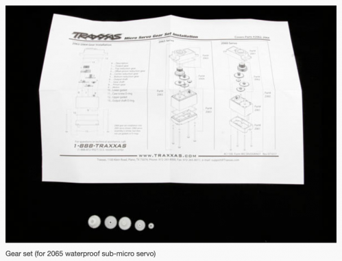 2064 Gear set (for 2065 waterproof sub-micro servo)