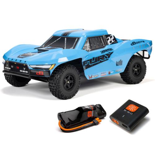 ARA3221ST2 1/10 FURY 2WD RTR Brushed Short Course Truck (Battery & Charger Included), Blue