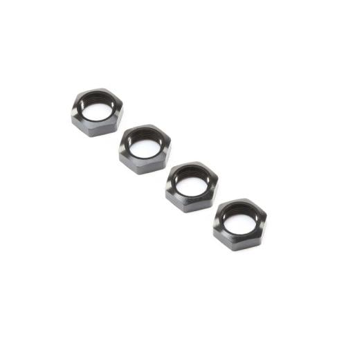 LOS252078 Wheel Nuts, Black (4): Super Baja Ray