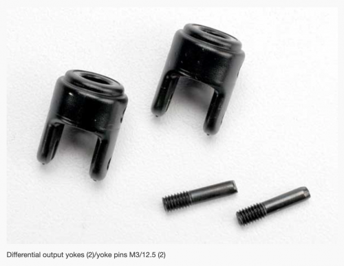 5528 Differential output yokes (2)/yoke pins M3/12.5 (2)