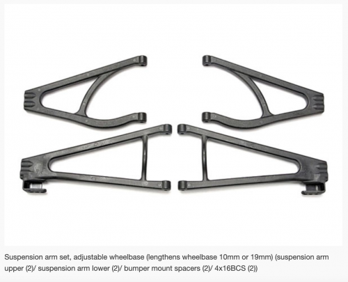5333R Suspension arm set, adjustable wheelbase