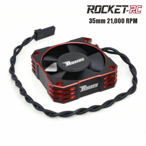 Rocket Red 35mm Aluminum Cooling Fan 21,000RPM