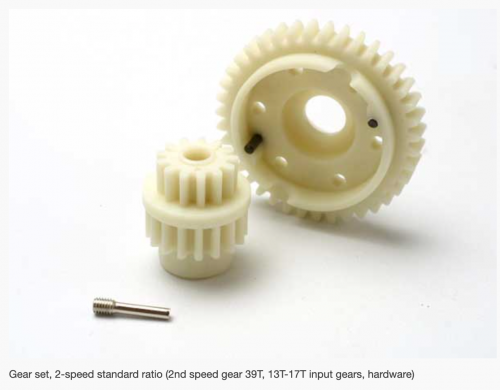 5386 Gear set, 2-speed standard ratio (2nd speed gear 39T, 13T-17T input gears, hardware)