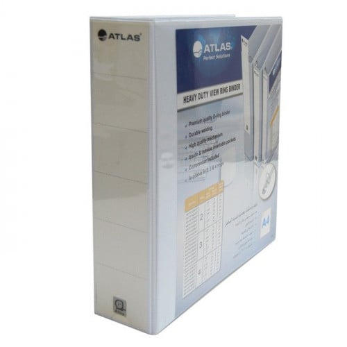 أطلس ملف أبيض 4 حلقات 2 بوصة العبوة 12 ملف