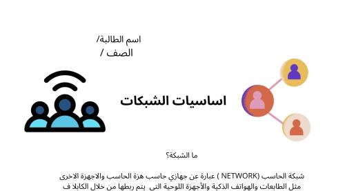 مطوية اساسيات الشبكات الصف الثاني متوسط