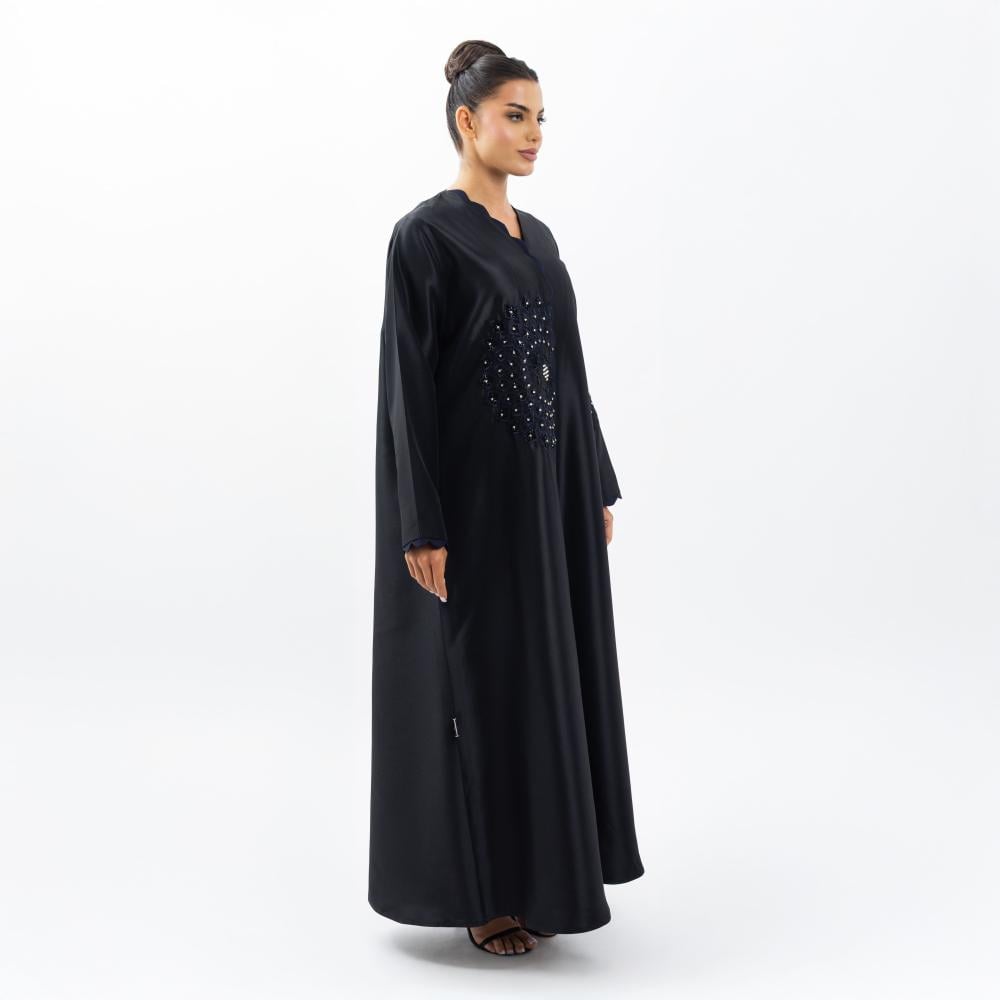 عباية مناسبات مطرزه بكحلي ( تفته ستريت )