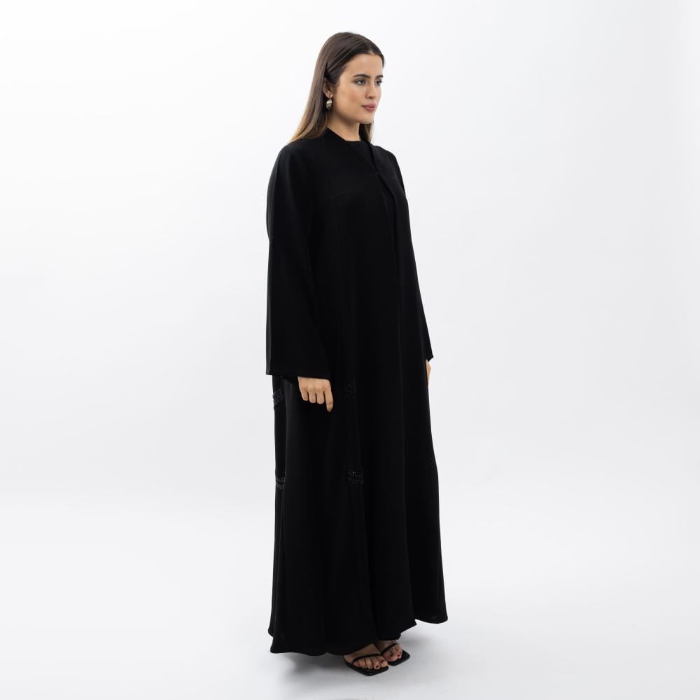 عباية مع مع كرستالات سوداء ( ندى نص كلوش )