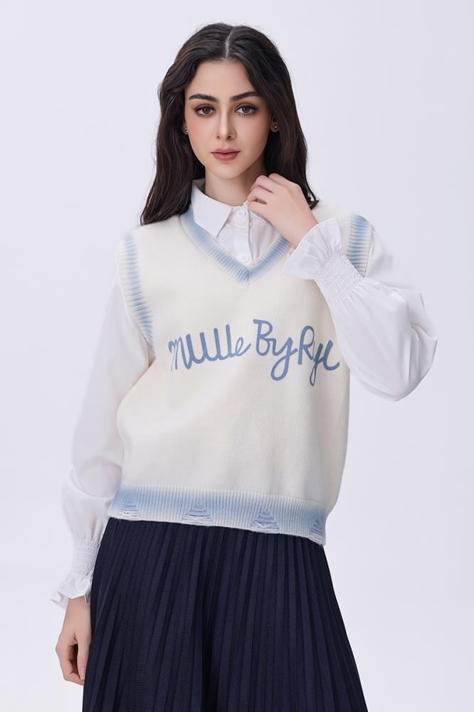 بلوزة شتوية بأكمام طبقتين