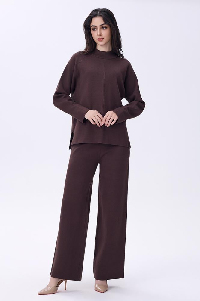 طقم بني شتوي