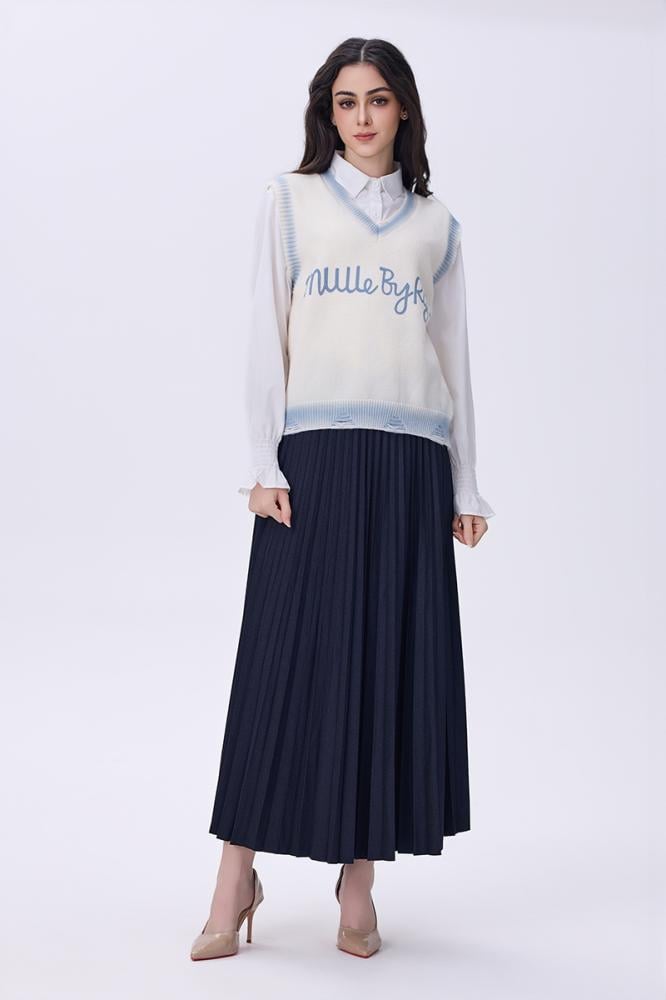 بلوزة شتوية بأكمام طبقتين