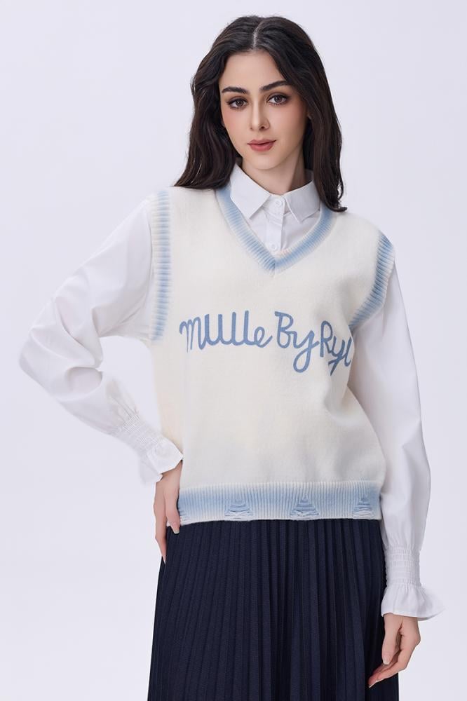 بلوزة شتوية بأكمام طبقتين