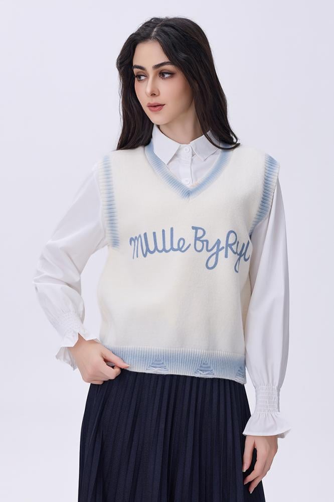 بلوزة شتوية بأكمام طبقتين