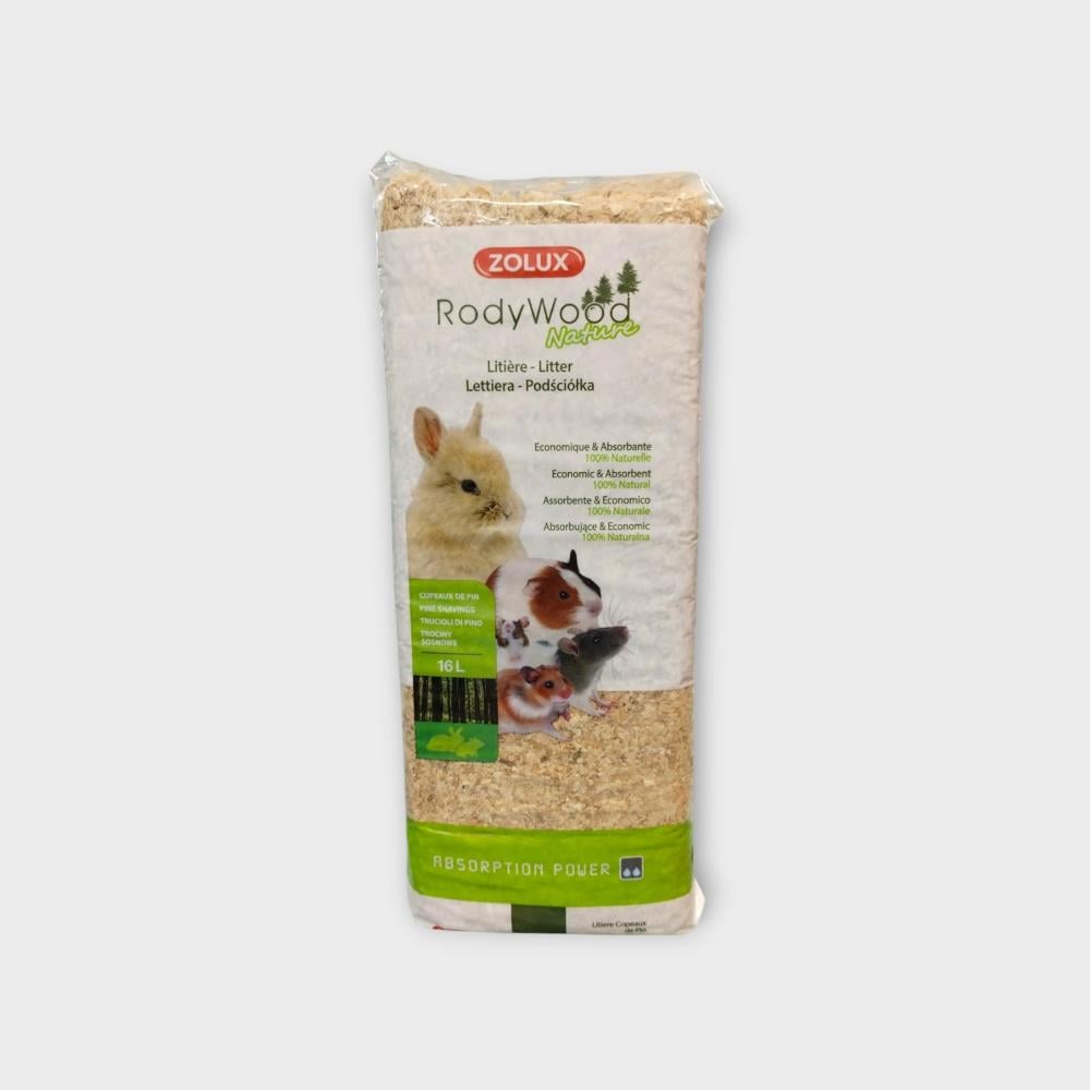 Zolux #212014 RodyWood WOOD CHIPS 16L  نشارة خشب أرضية أقفاص الحيوانات الأليفة