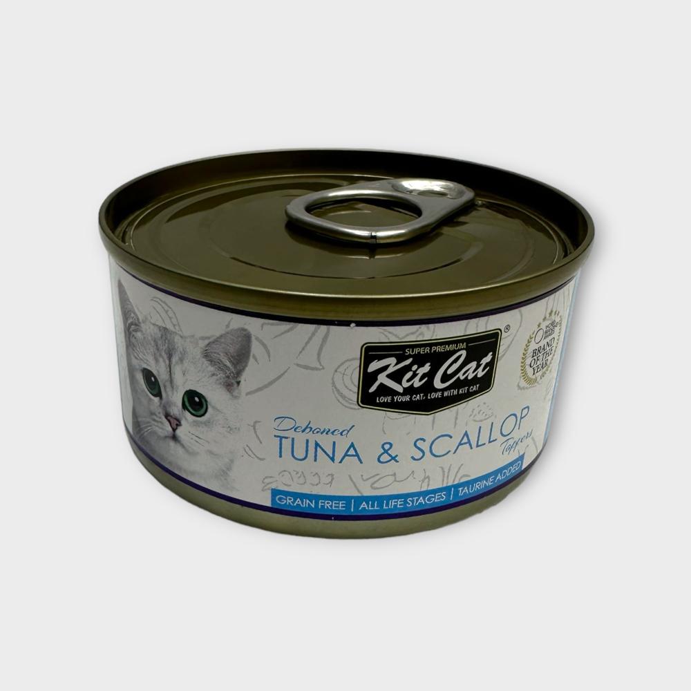 Kit Cat Deboned KC2249 Tuna & Scallop Toppers 80g معلبات أكل قطط