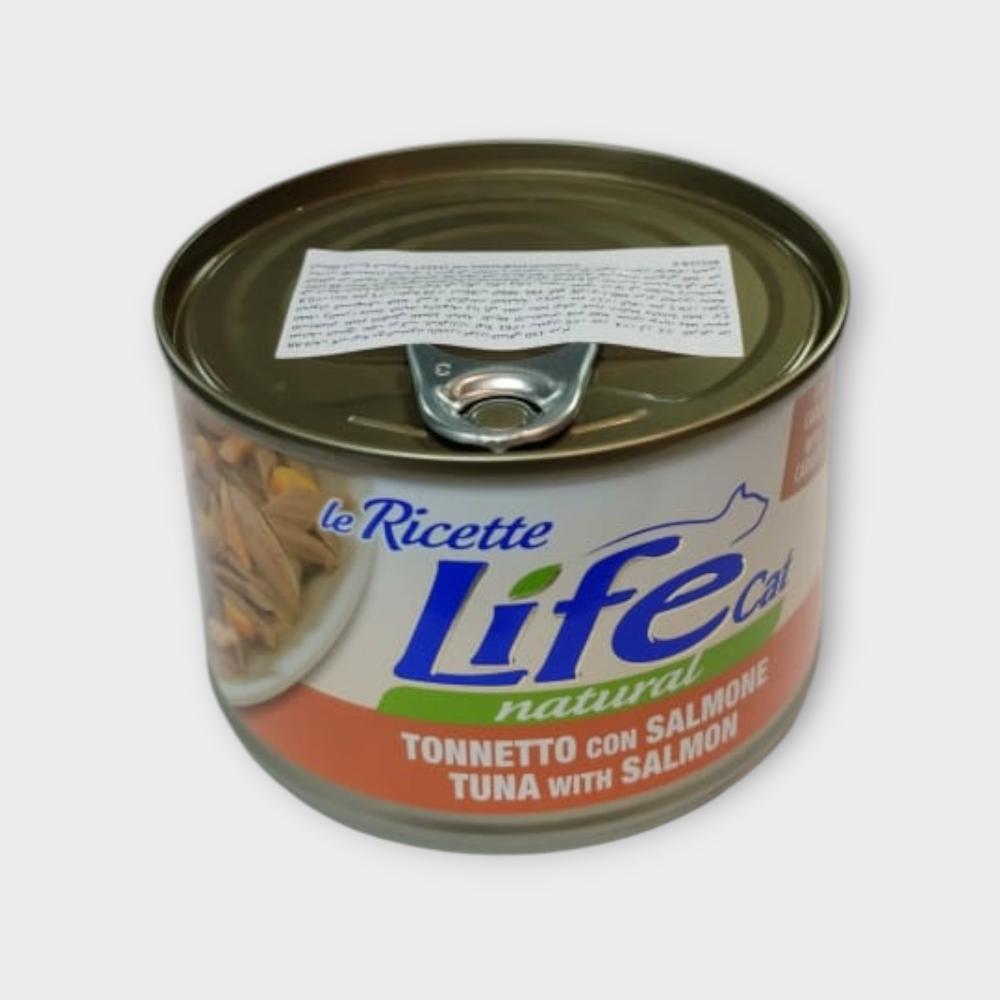 Life cat TUNA with SALMON 150g معلبات أكل قطط