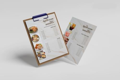 تصميم قائمة طعام (منيو) A4