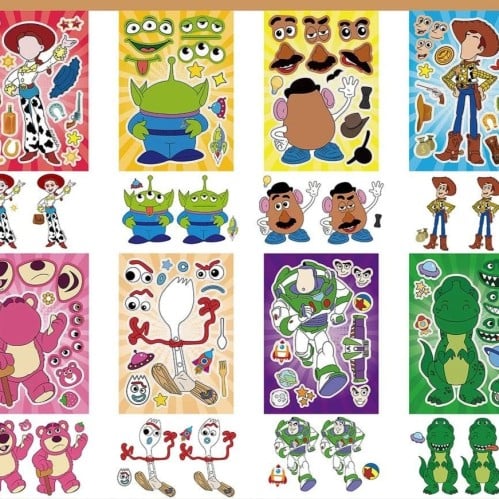 ملصقات لغز تركيب للأطفال