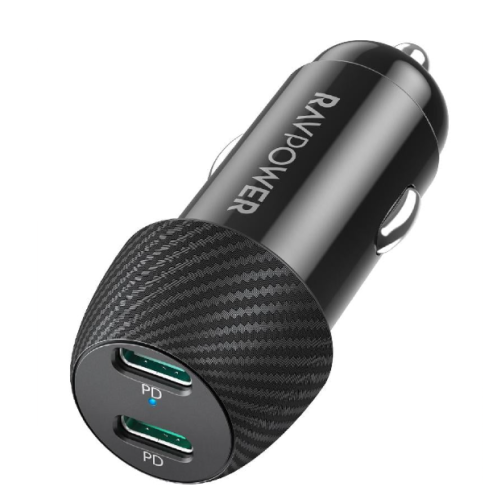 شاحن سيارة مدخلين تايب سي من راف بور