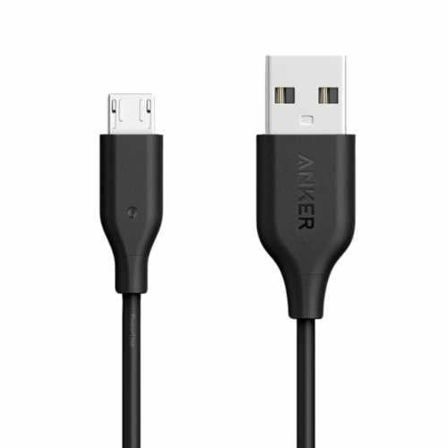سلك شاحن انكر باورلاين مايكرو USB بطول متر -اسود