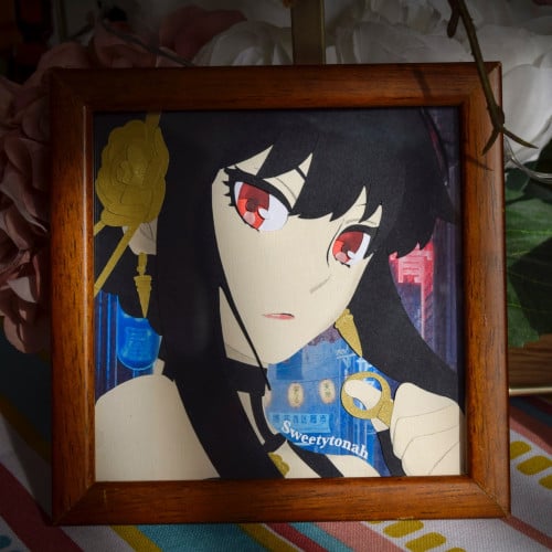 لوحة بفن الورق (حجم 12cm x 12cm) شخصية Yor